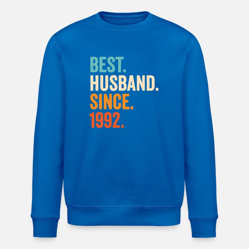 Best Husband Since 1992 - Stanley/Stella ROLLER Unisex Organic Sweatshirt - royal blue