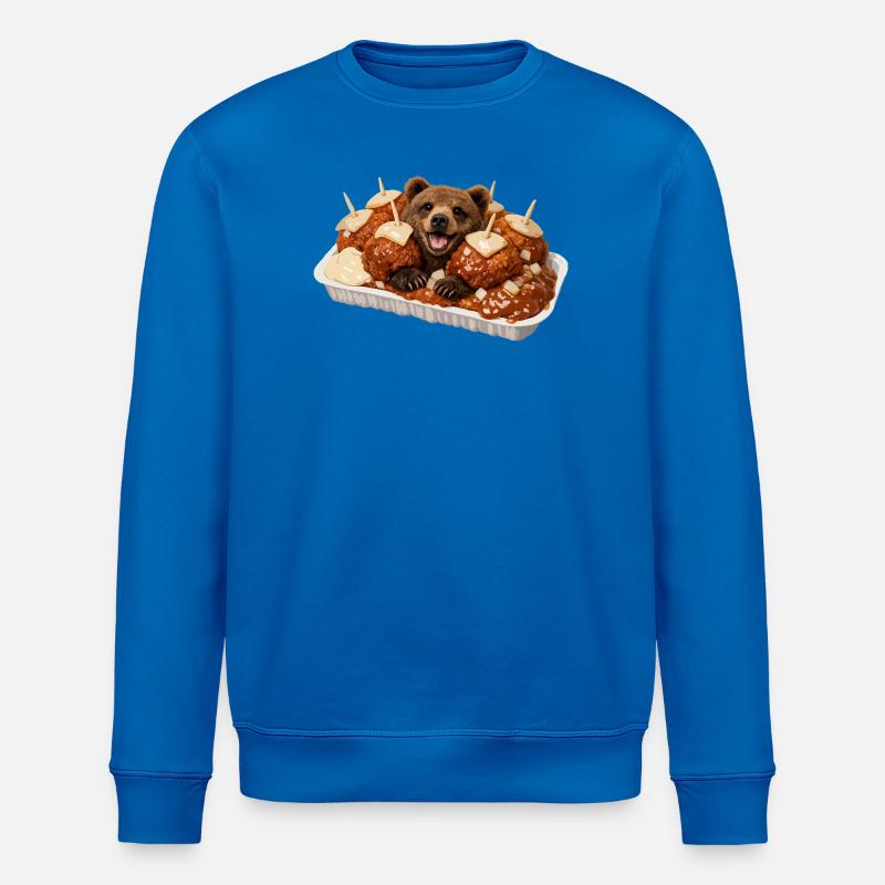 Bärenbiss mit Bär - Stanley/Stella Unisex Bio-Sweatshirt ROLLER - Königsblau