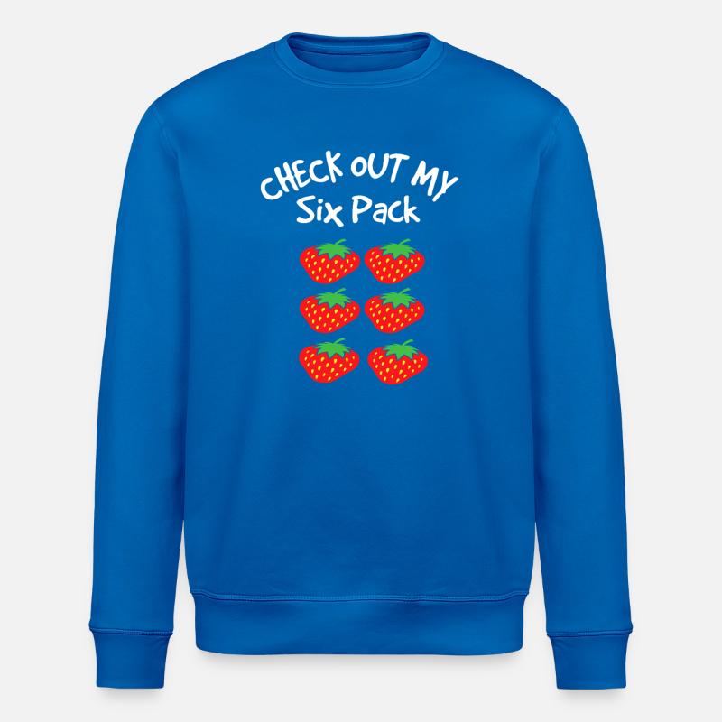 Strawberry Six Pack Graphic Tee - Stanley/Stella ROLLER Unisex Organic Sweatshirt - royal blue