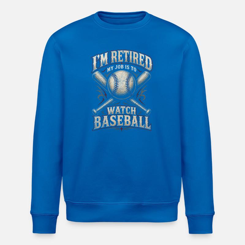 Retraités : Regarder le baseball - Sweat bio ROLLER Stanley/Stella Unisexe - bleu roi
