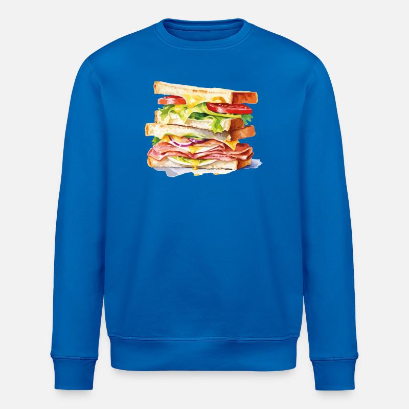 Bunte Sandwich-Schichten Illustration - Stanley/Stella Unisex Bio-Sweatshirt ROLLER - Königsblau