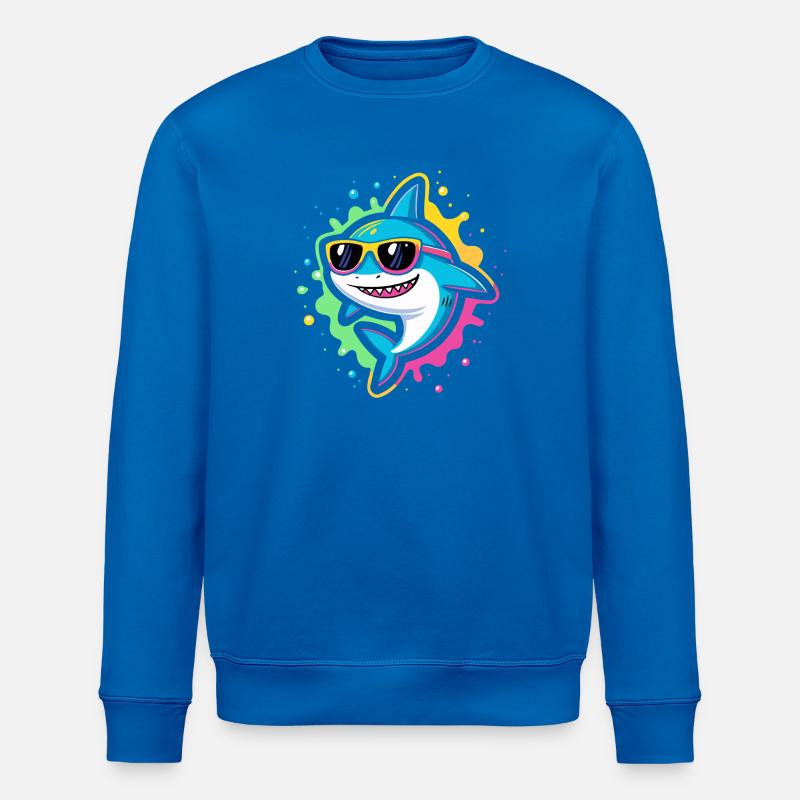 Neon-Hai-Pop-Brillen - Stanley/Stella Unisex Bio-Sweatshirt ROLLER - Königsblau