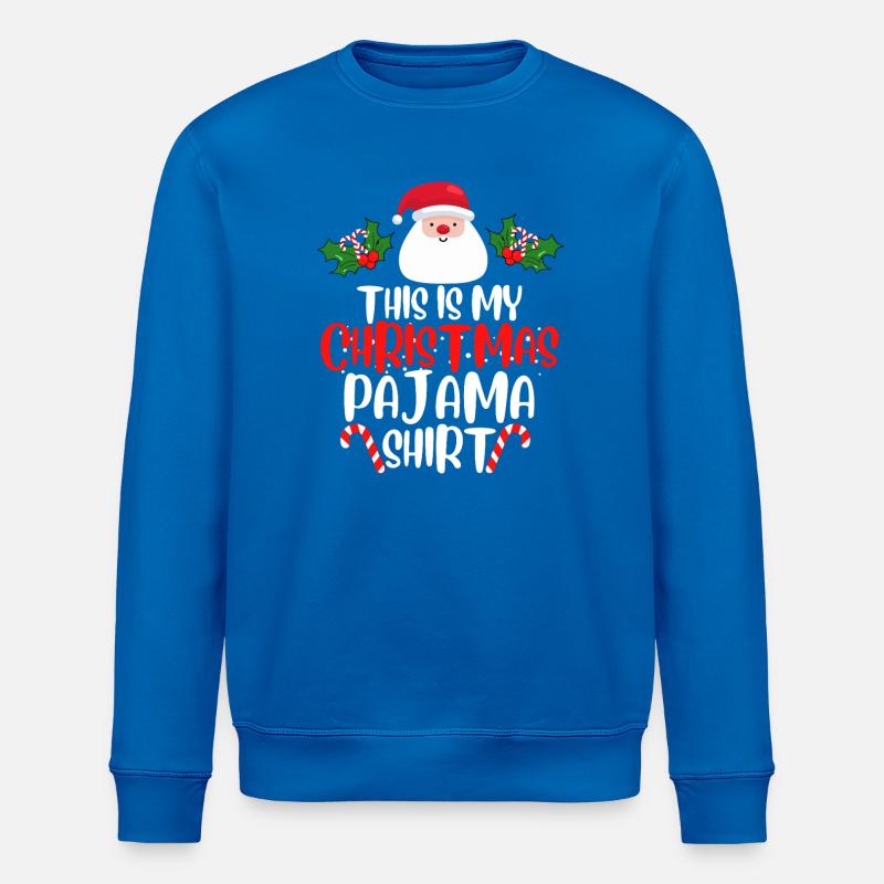 Das ist mein Weihnachts-Pyjamashirt - Stanley/Stella Unisex Bio-Sweatshirt ROLLER - Königsblau