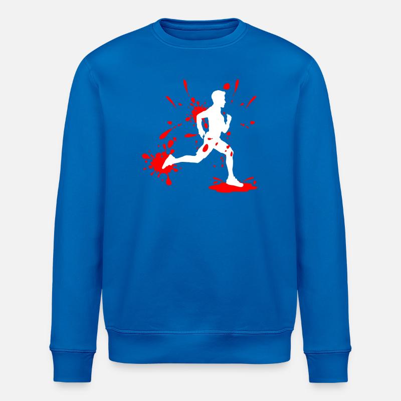 Mud Run Man – Splash Runner - Stanley/Stella ROLLER Unisex Organic Sweatshirt - royal blue