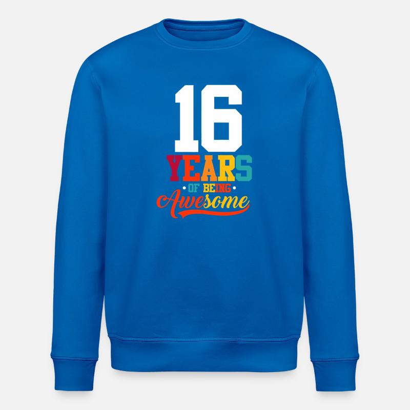 Seize ans à être génial - Sweat bio ROLLER Stanley/Stella Unisexe - bleu roi