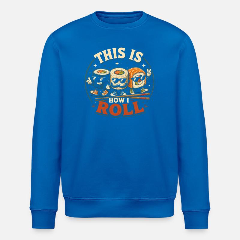 How to roll Japanese sashimi rolls - Stanley/Stella ROLLER Unisex Organic Sweatshirt - royal blue