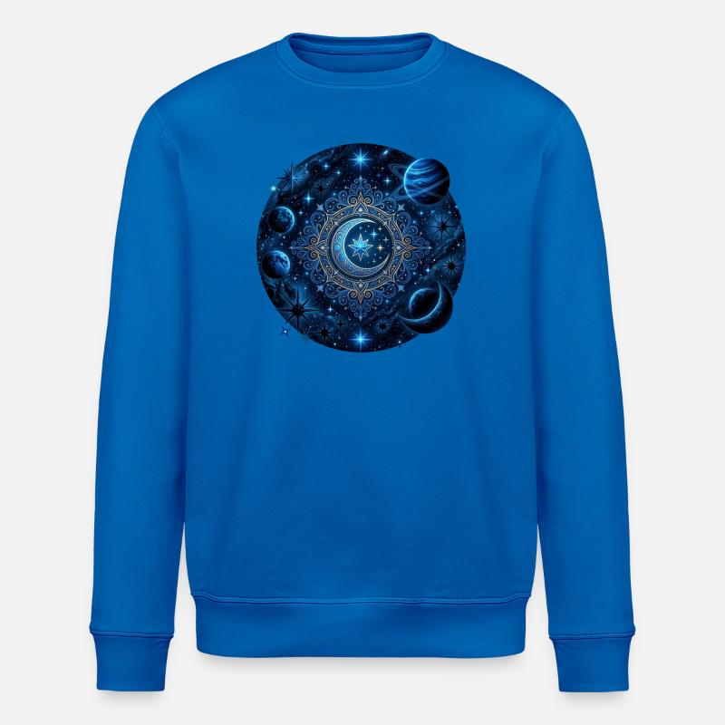 Planètes spatiales Galaxies Étoiles Lunes - Sweat bio ROLLER Stanley/Stella Unisexe - bleu roi