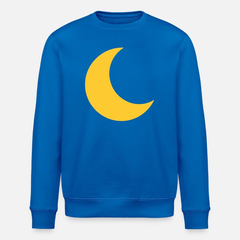 Gelber Mondsilhouette - Stanley/Stella Unisex Bio-Sweatshirt ROLLER - Königsblau