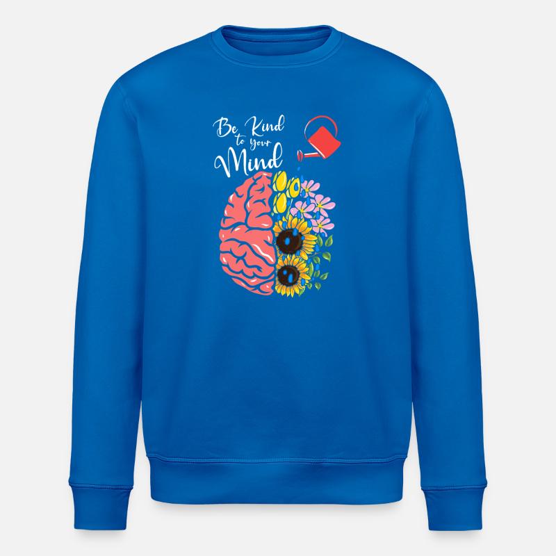 Mind Bloom : Cerveau et Fleurs - Sweat bio ROLLER Stanley/Stella Unisexe - bleu roi