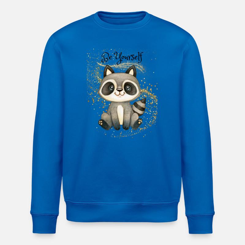 Raton laveur mignon sur paillettes - Sweat bio ROLLER Stanley/Stella Unisexe - bleu roi