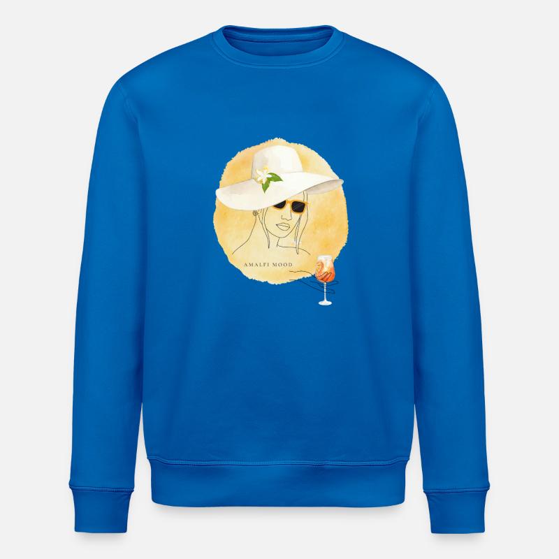 Amalfi Mood Lemon Summer Design - Stanley/Stella ROLLER Unisex Organic Sweatshirt - royal blue