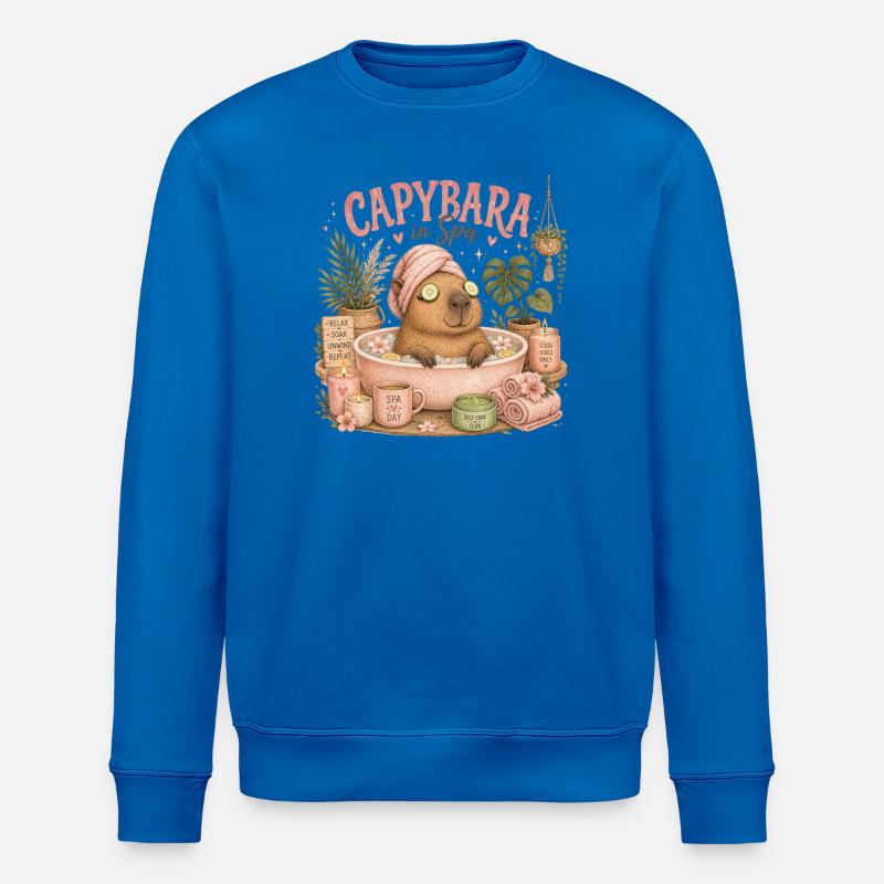 Capybara Spa Auszeit - Stanley/Stella Unisex Bio-Sweatshirt ROLLER - Königsblau