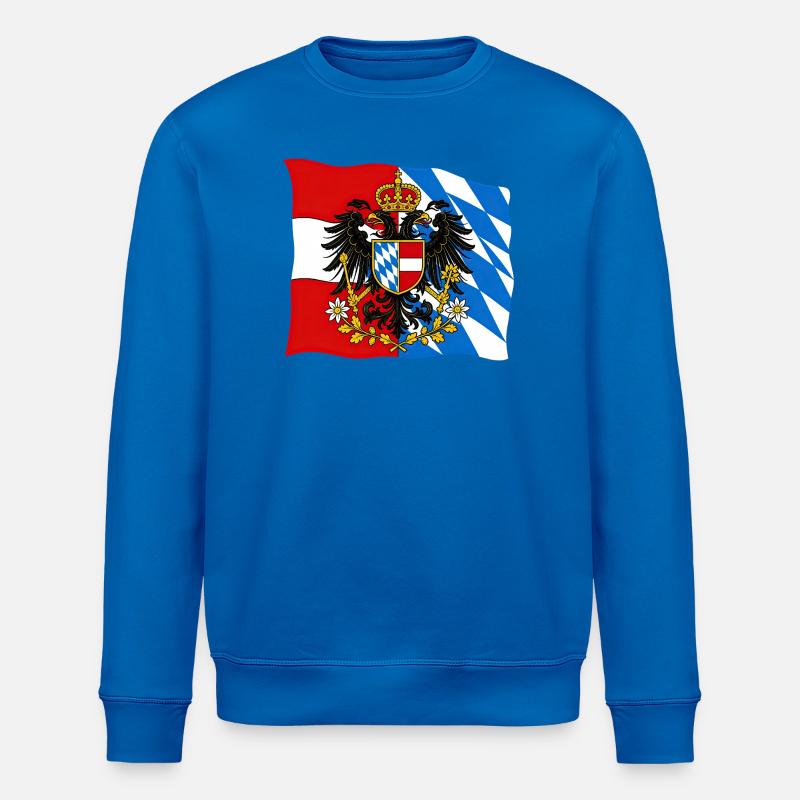 Drapeau d’amitié Bavière Autriche - Sweat bio ROLLER Stanley/Stella Unisexe - bleu roi