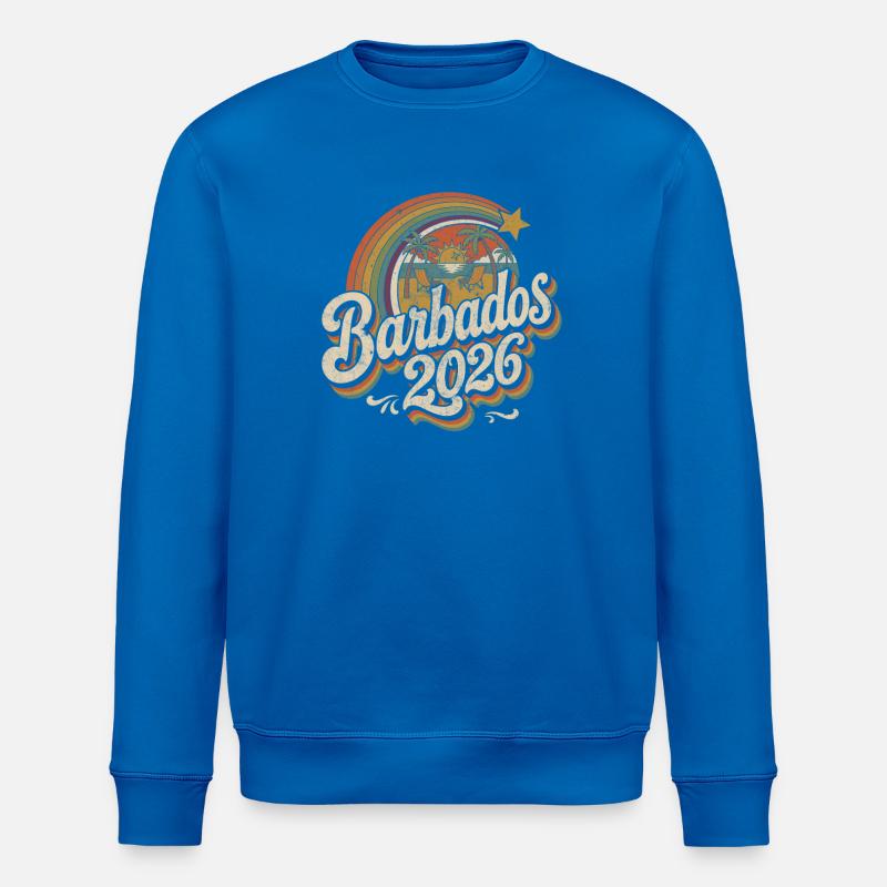 Barbados 2026 Strand Retro - Stanley/Stella Unisex Bio-Sweatshirt ROLLER - Königsblau