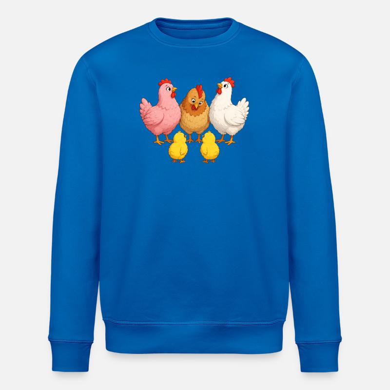 Poules avec poussins - Sweat bio ROLLER Stanley/Stella Unisexe - bleu roi