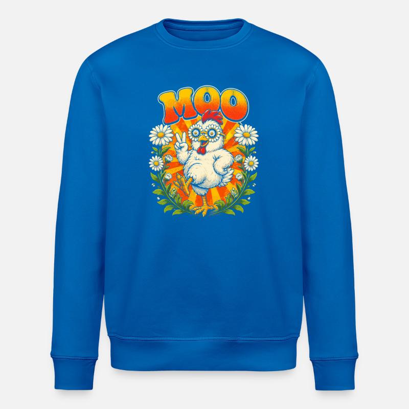 Sun Partridge Peace Motif - Stanley/Stella ROLLER Unisex Organic Sweatshirt - royal blue