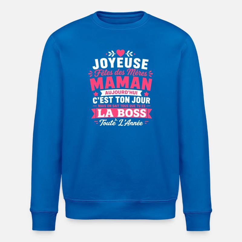 Maman chef - Sweat bio ROLLER Stanley/Stella Unisexe - bleu roi