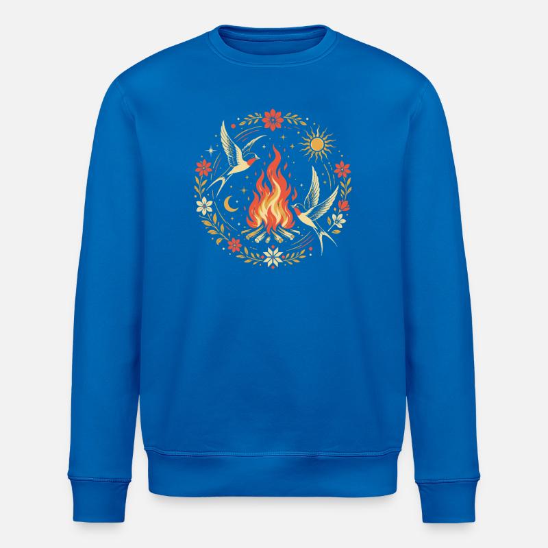 Kupala-Schwalben-Lagerfeuer - Stanley/Stella Unisex Bio-Sweatshirt ROLLER - Königsblau