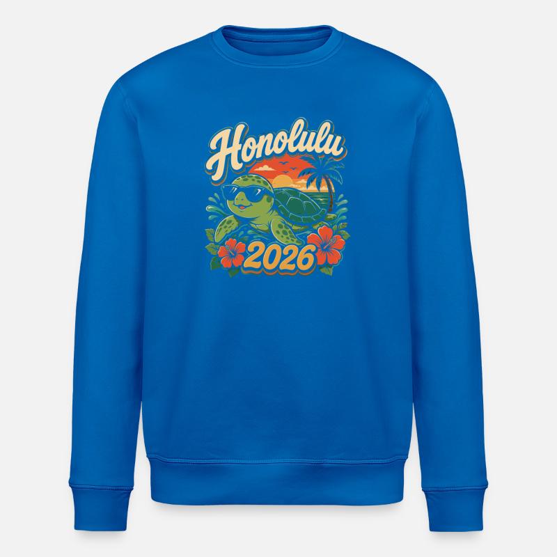 Honolulu 2026 Tortoise - Sweat bio ROLLER Stanley/Stella Unisexe - bleu roi