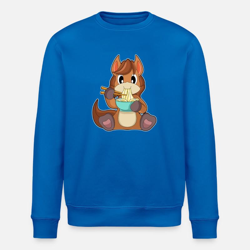 Cuisinière de chevaux Ramen - Sweat bio ROLLER Stanley/Stella Unisexe - bleu roi