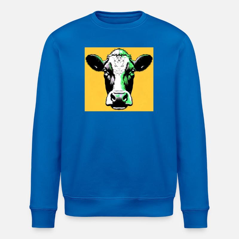 vache - Sweat bio ROLLER Stanley/Stella Unisexe - bleu roi