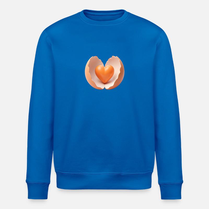 Heart in Broken Eggshell - Stanley/Stella ROLLER Unisex Organic Sweatshirt - royal blue