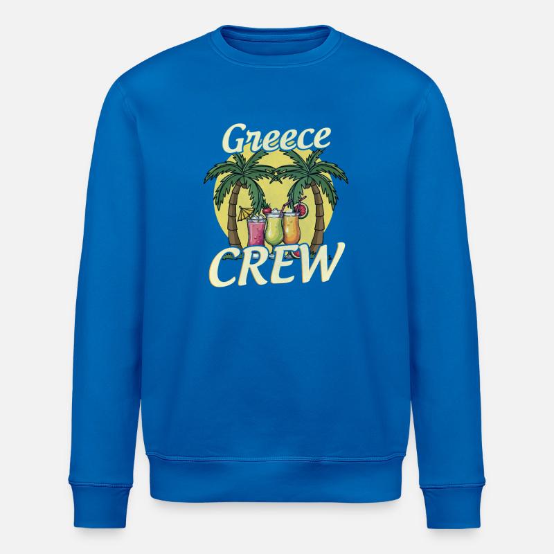 Équipage Grèce - Sweat bio ROLLER Stanley/Stella Unisexe - bleu roi