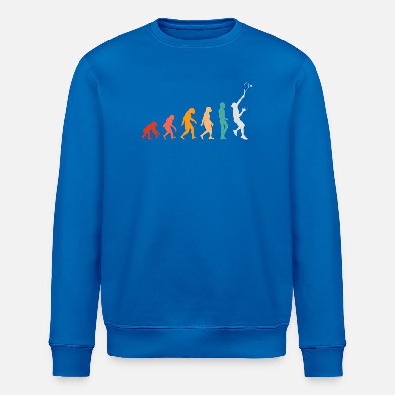 Évolution du tennis - Sweat bio ROLLER Stanley/Stella Unisexe - bleu roi