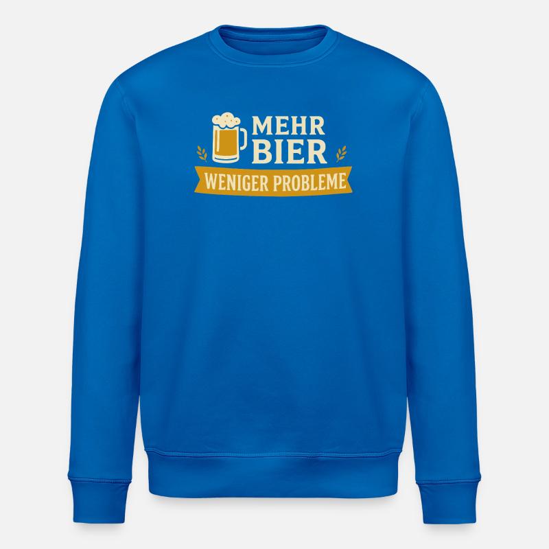 Mehr Bier – Weniger Probleme - Stanley/Stella Unisex Bio-Sweatshirt ROLLER - Königsblau