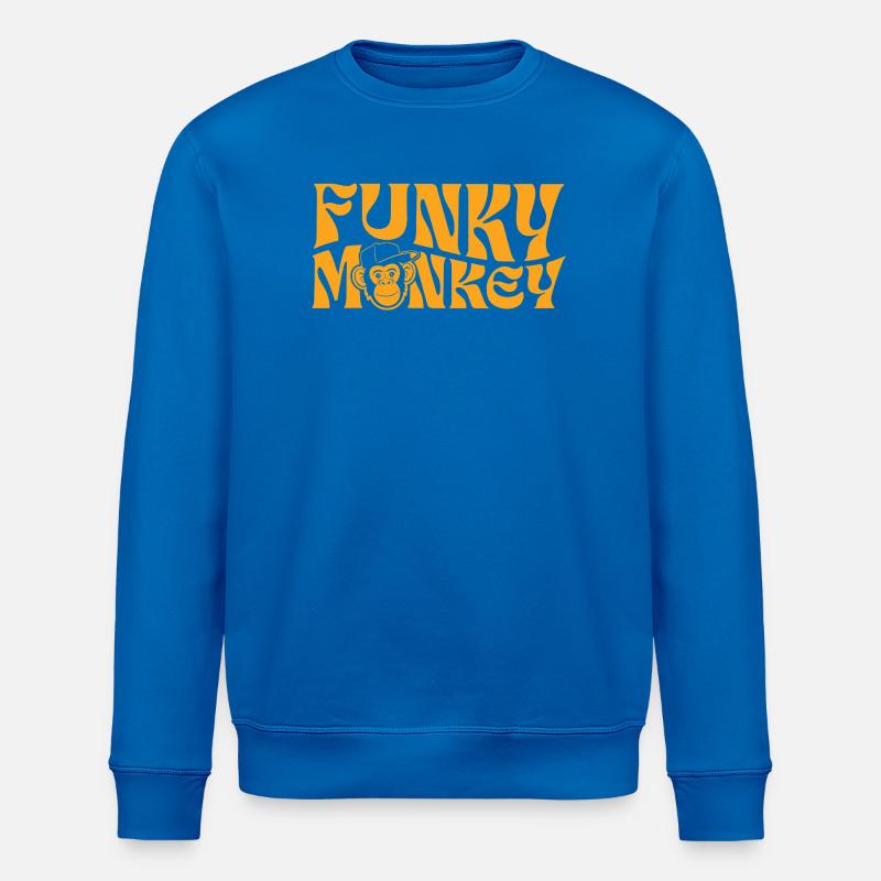 Funky Monkey Retro-Typografie - Stanley/Stella Unisex Bio-Sweatshirt ROLLER - Königsblau