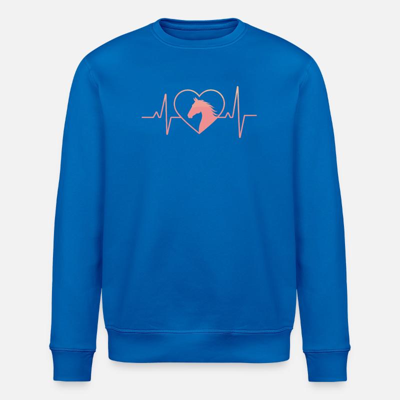Pferd und Herz - Stanley/Stella Unisex Bio-Sweatshirt ROLLER - Königsblau