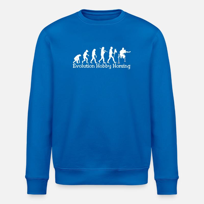 Evolution Hobby Horsing (white) - Stanley/Stella ROLLER Unisex Organic Sweatshirt - royal blue