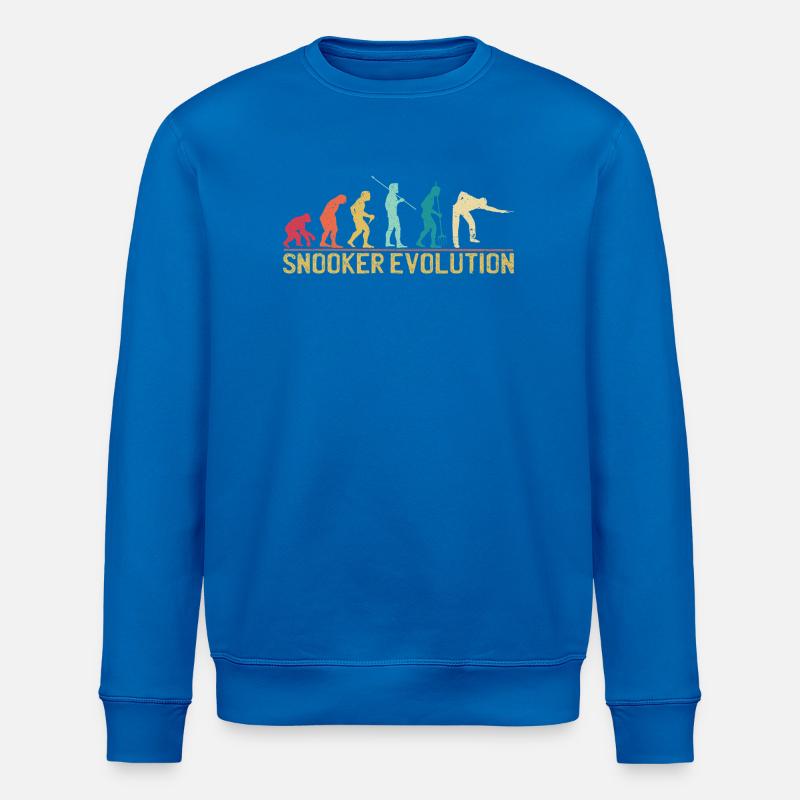 Snooker Evolution Silhouette Design - Stanley/Stella ROLLER Unisex Organic Sweatshirt - royal blue