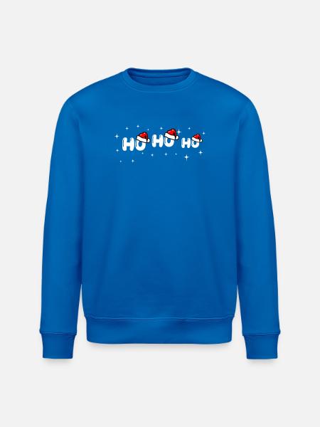 Ho Ho Ho Santa Font Design - Stanley/Stella ROLLER Unisex Organic Sweatshirt - royal blue