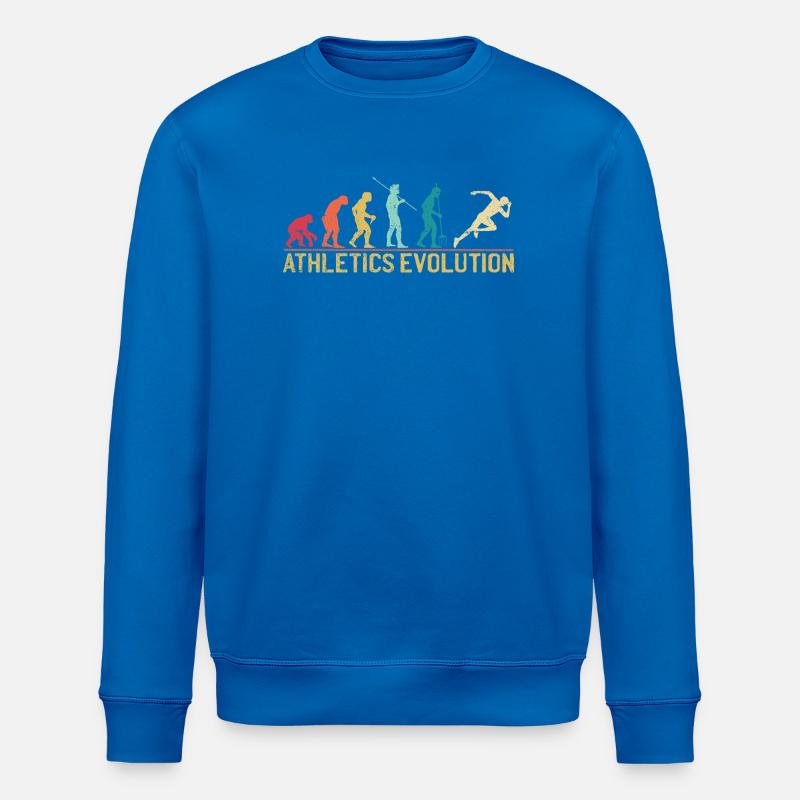 Evolution des athlètes humains Impression d’art - Sweat bio ROLLER Stanley/Stella Unisexe - bleu roi