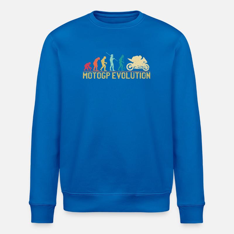 Motocross Evolution Silhouette Design - Stanley/Stella Unisex Bio-Sweatshirt ROLLER - Königsblau