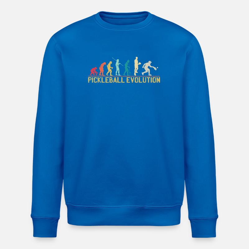 Pickleball Evolution Progression Design - Stanley/Stella Unisex Bio-Sweatshirt ROLLER - Königsblau
