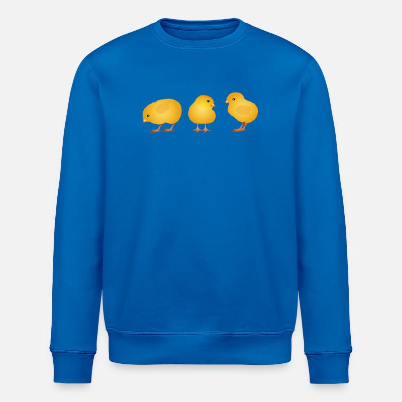Chick – Cute Spring and Easter Motif - Stanley/Stella ROLLER Unisex Organic Sweatshirt - royal blue