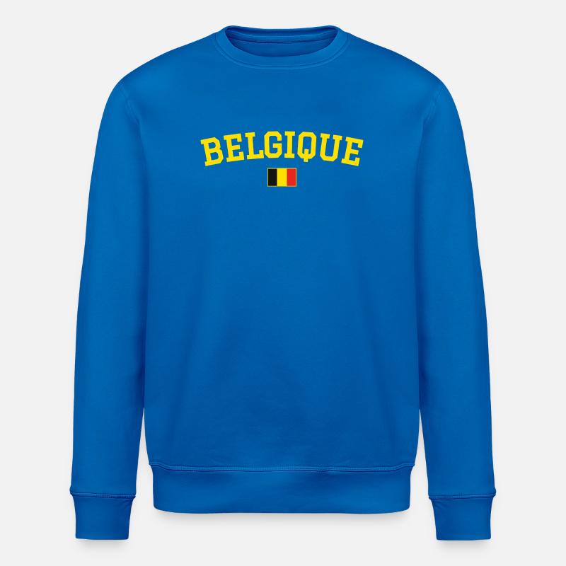 Drapeau belge design jaune - Sweat bio ROLLER Stanley/Stella Unisexe - bleu roi