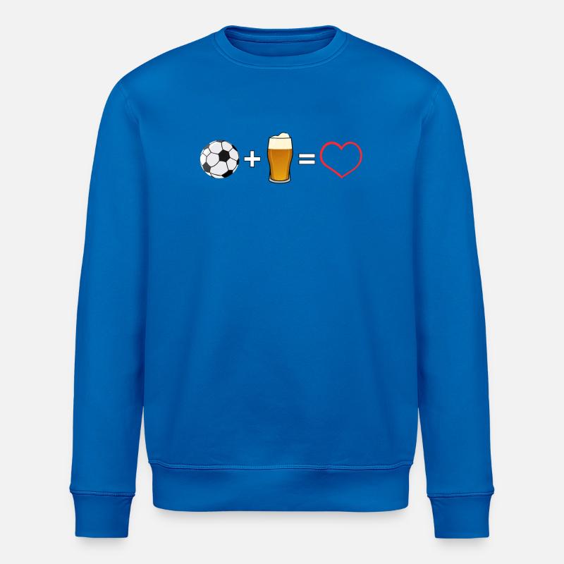 Fußball plus Bier gleich Liebe - Stanley/Stella Unisex Bio-Sweatshirt ROLLER - Königsblau