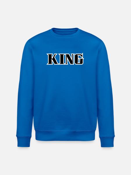 King Classic Text - Stanley/Stella ROLLER Unisex Organic Sweatshirt - royal blue