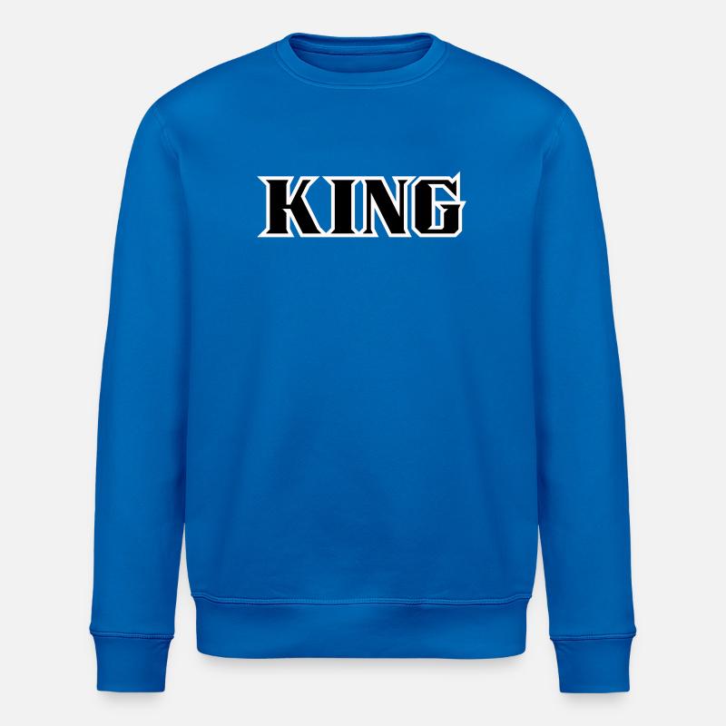 King Classic Text - Stanley/Stella ROLLER Unisex Organic Sweatshirt - royal blue
