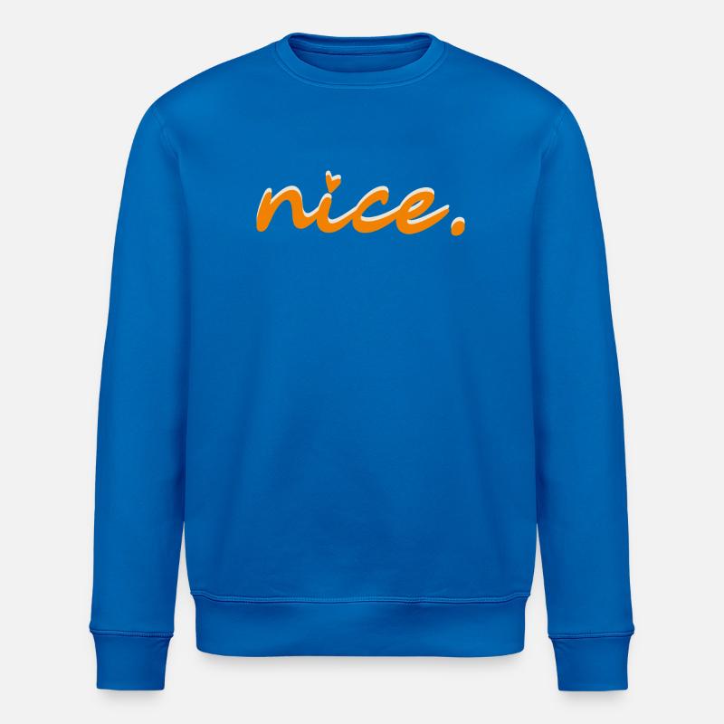 nice (orange with light shadow) - Stanley/Stella ROLLER Unisex Organic Sweatshirt - royal blue