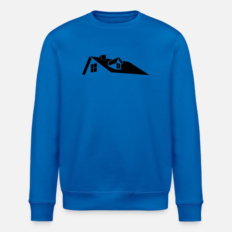 Logo des Dachhauses mit Dachgaube - Stanley/Stella Unisex Bio-Sweatshirt ROLLER - Königsblau