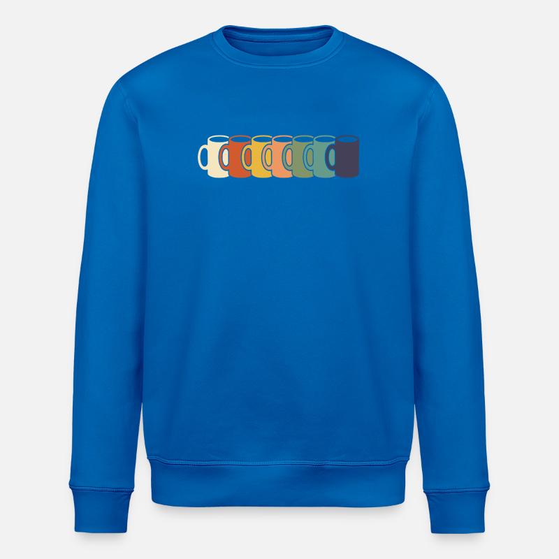 Rangée des tasses arc-en-ciel - Sweat bio ROLLER Stanley/Stella Unisexe - bleu roi
