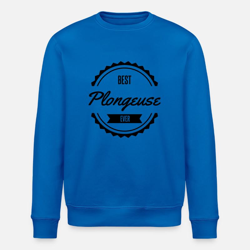 best plongeuse serveuse plongée - Sweat bio ROLLER Stanley/Stella Unisexe - bleu roi