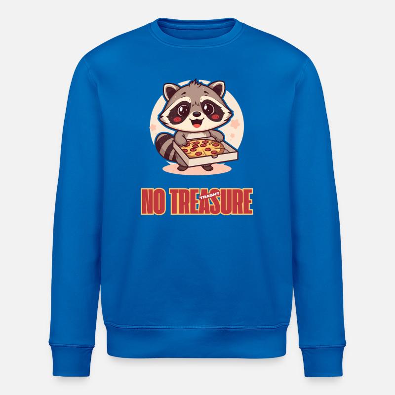 Waschbär mit Pizzaliebe - Trash? No, Treasure! - Stanley/Stella Unisex Bio-Sweatshirt ROLLER - Königsblau