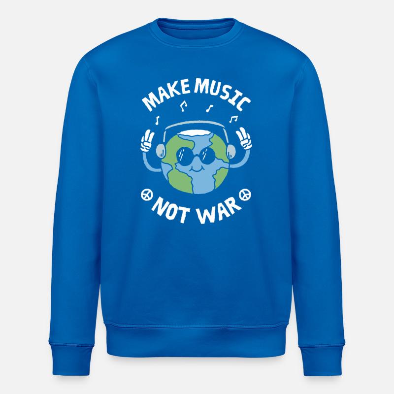 Make Music Not War - Stanley/Stella ROLLER Unisex Organic Sweatshirt - royal blue
