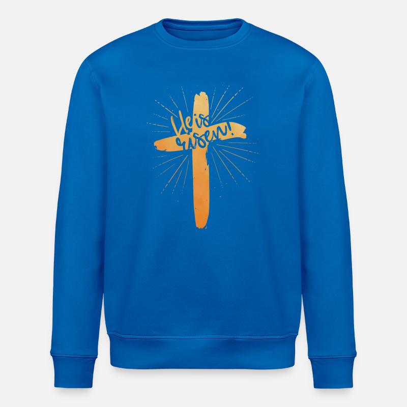 He is risen - Stanley/Stella Unisex Bio-Sweatshirt ROLLER - Königsblau