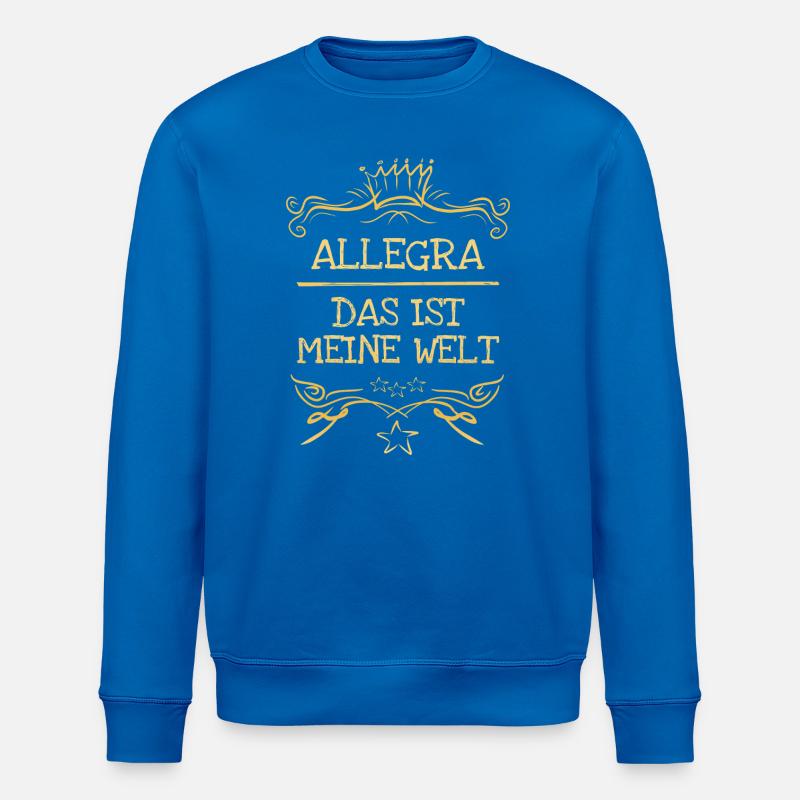 Allegra als Maedchenname - Stanley/Stella Unisex Bio-Sweatshirt ROLLER - Königsblau